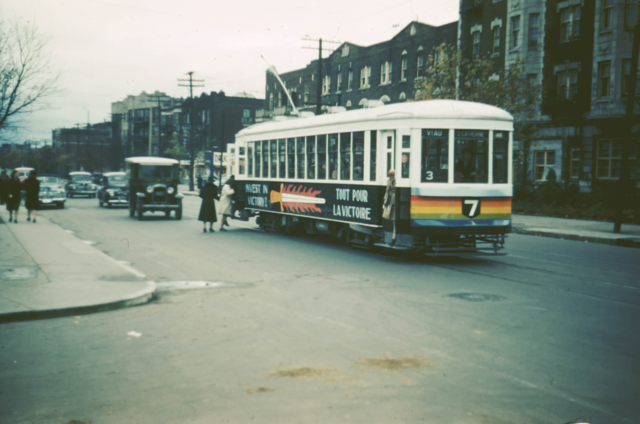 Tramway, Sainte-Catherine, 1944.